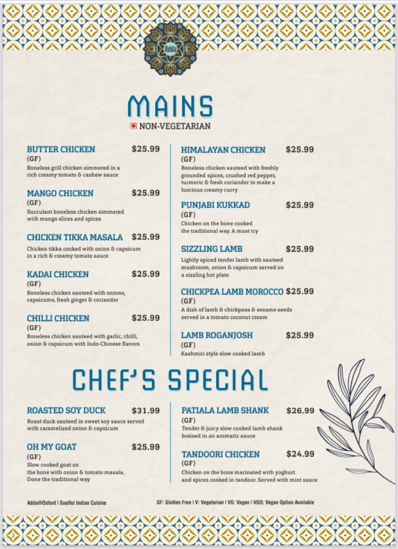 Adda @ Oxford - Soulful Indian Cuisine photo 5